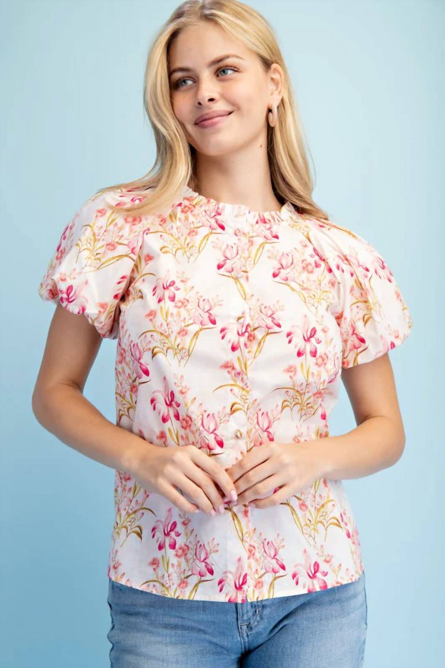 Gigio - Floral Button Down Top