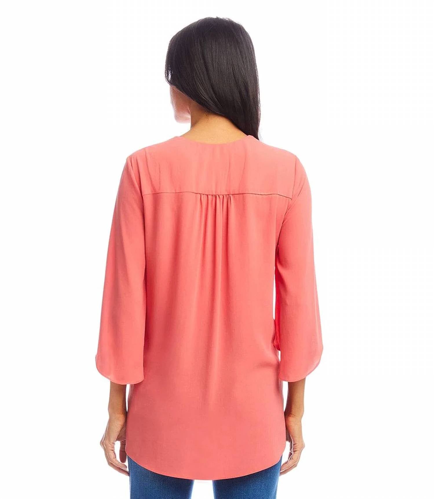 Karen Kane - Bracelet Sleeve Asymmetric Top