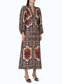 Farm Rio - Flower Tapestry Maxi Dress