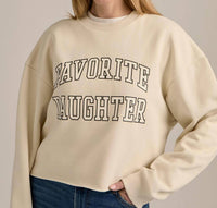 Favorite Daughter - Cropped Collegiate Sweatshirt