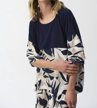 Joseph Ribkoff - Silky Knit Tropical Print Boxy Top