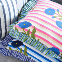Laura Park - Marigold Stripes Block Print Throw Pillow