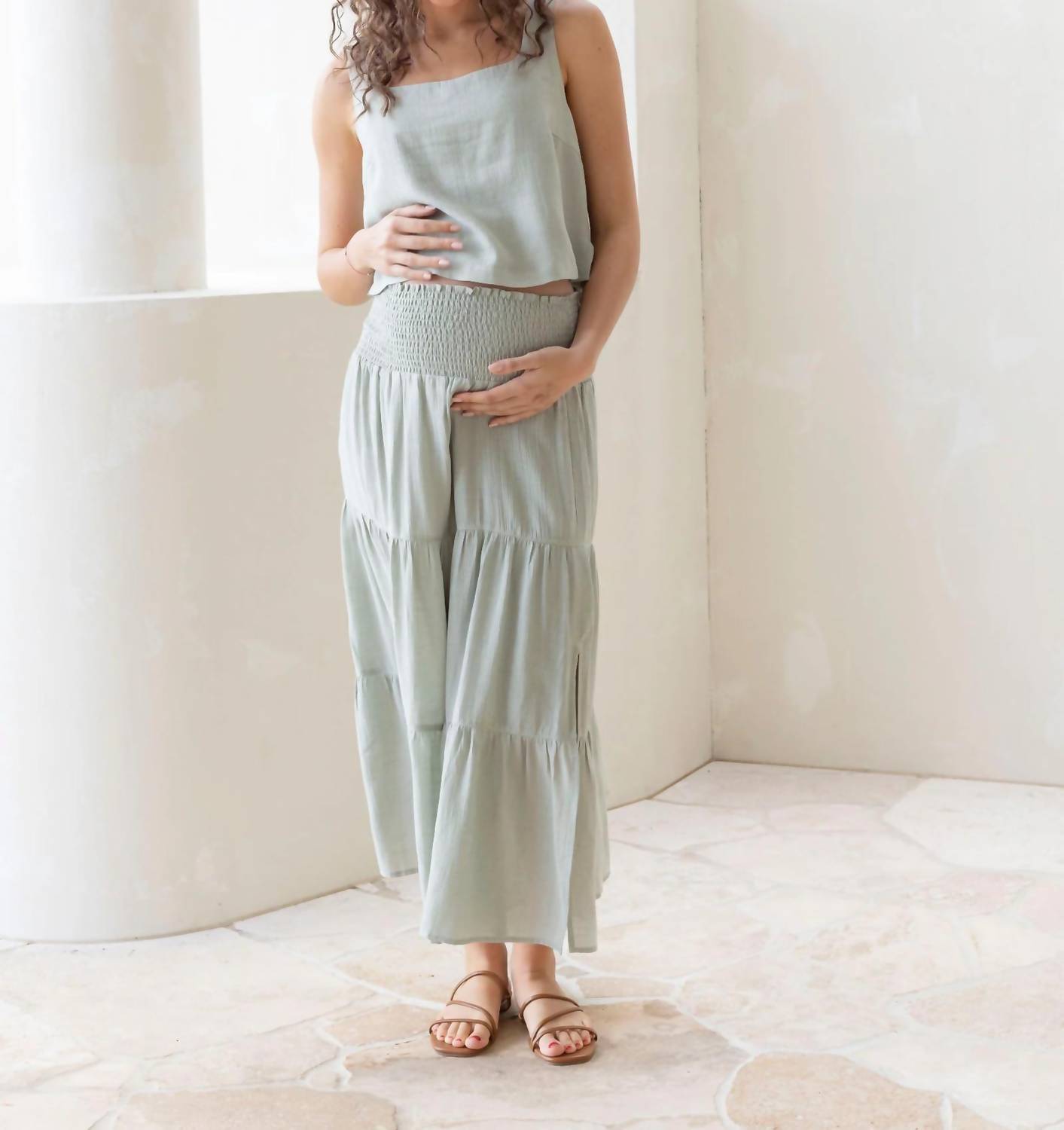 Angel Maternity - Luana Maternity Cropped Tank Top