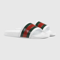 Gucci - Men's Pursuit Pool Web Rubber Slides