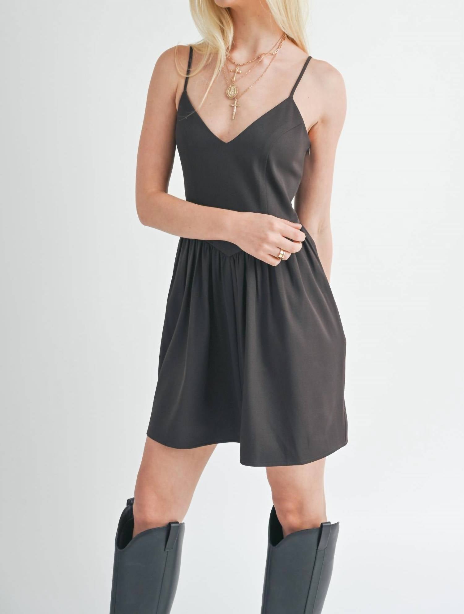Sage The Label - Lend Love Corset Seam Flare Mini Dress