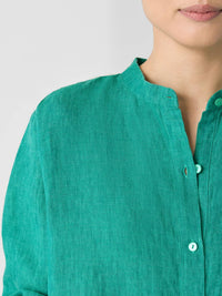 Eileen Fisher - Washed Organic Linen Délavé Shirtdress