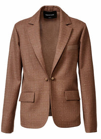 Fabiana Filippi - Women's Slubbed Prince Of Wales Single Breasted Jacket