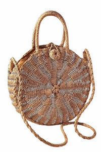 Merveille - Women's Straw Round Cross Body Bag