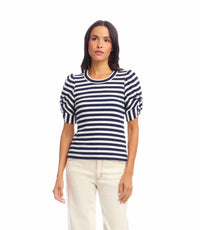 Karen Kane - Nayeli Stripe Twist- Sleeve Top