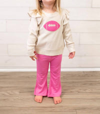 Angel Dear - Football Waffle Ruffle Sweatshirt