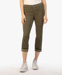 Kut From The Kloth - Amy Crop Straight Leg Roll Up Fray Hem Jeans