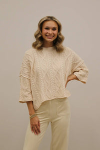 Entro - Corrin Cable Knit Pullover Sweater