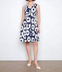 Charlie B - Cotton Voile Printed Front-zip Midi Dress
