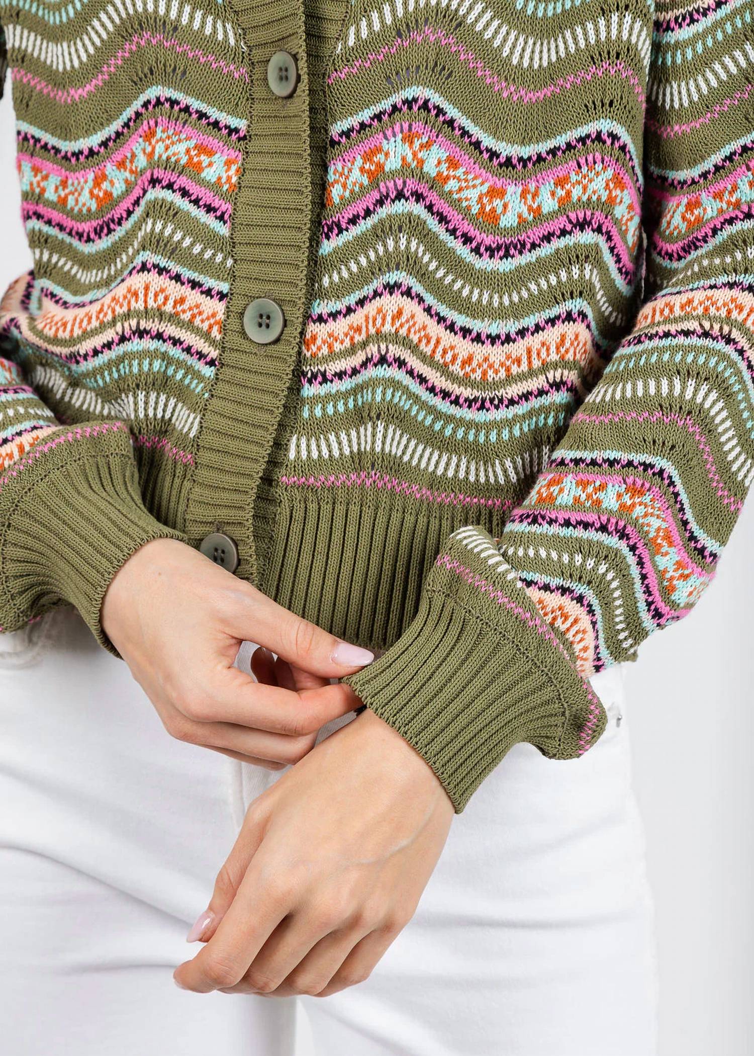 Aldo Martins - Kilie Waves Button Front Cardigan