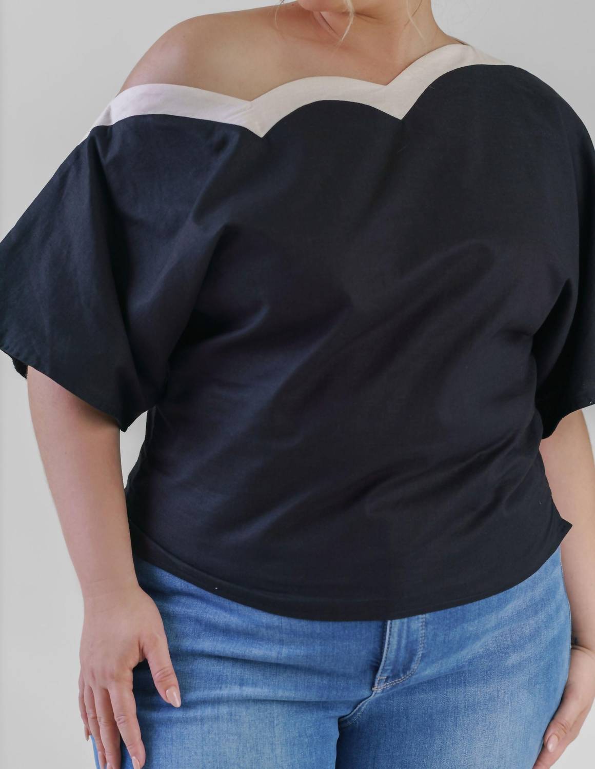 Never Fully Dressed - Mono Scallop Tilly Top - Plus Size