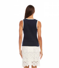 Karen Kane - Eloise Edge Stitch Contrast Tank