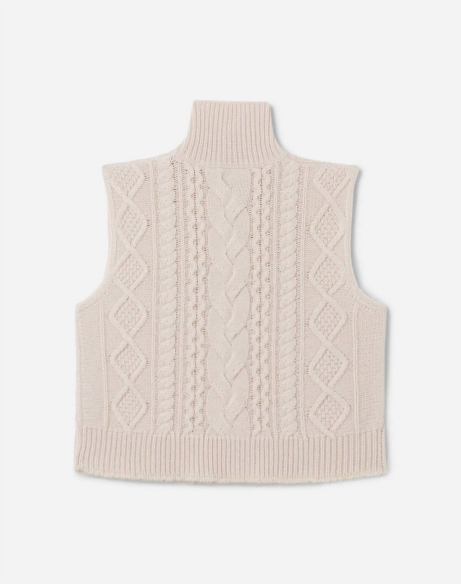 Re/Done - Women's Cable Turtleneck Sweater Vest