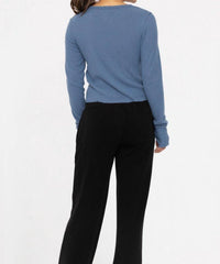 Mono B - Women's Ribbed Crew Neck Top