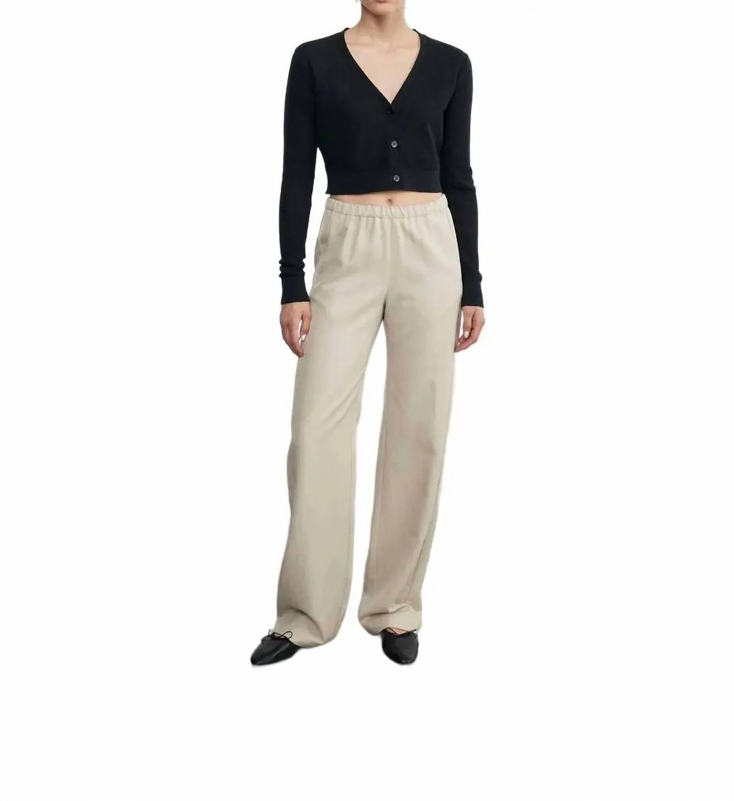 Enza Costa - Open Knit Cropped V-neck Cardigan