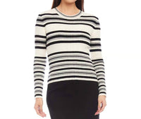 Karen Kane - Sonnet Stripe Ribbed Sweater Top