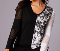 Angel Apparel - Abstract V-Neck Top