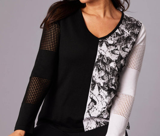 Angel Apparel - Abstract V-Neck Top