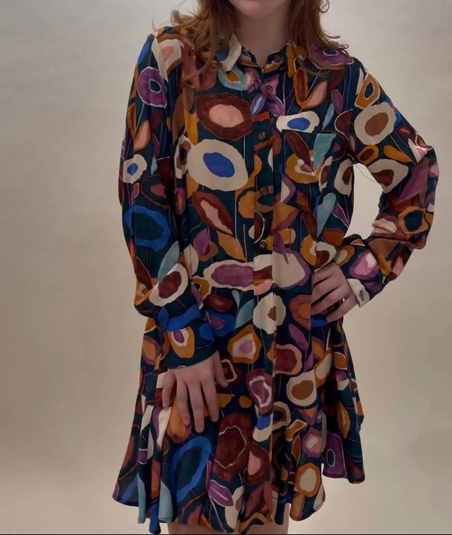 Ivy Jane - Abstract Print Shirtdress