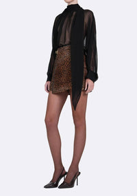 Nonchalant Label Blaine Mini Skirt in cheetah - women's skirt - view 4