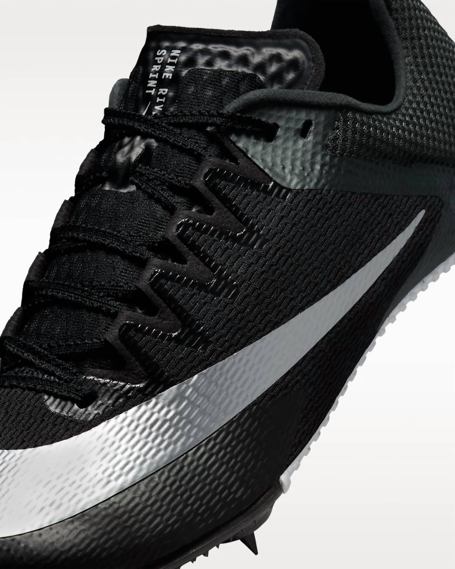 NIKE Unisex Zoom Rival Sprint Track Shoes in black metalic silver black - men's shoe - view 4