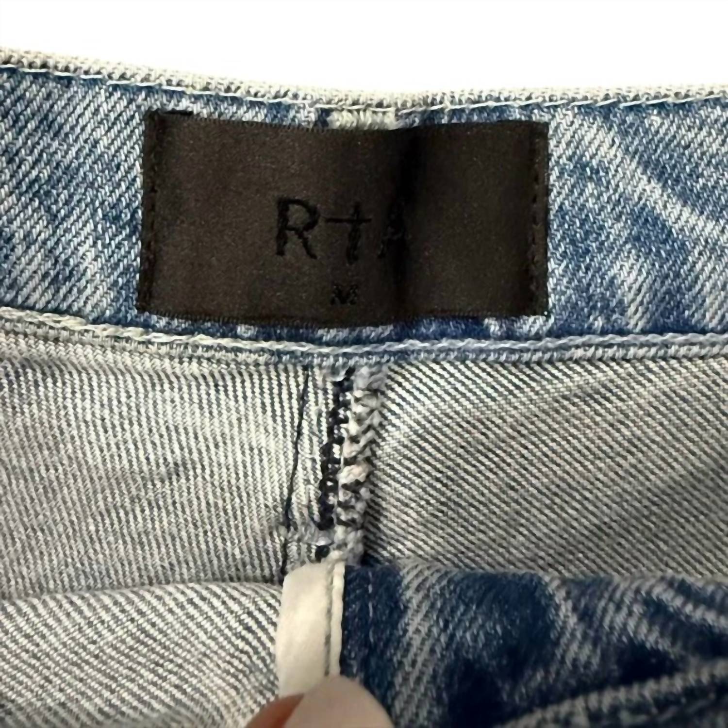 Rta - Women's High Rise Raw Hem Denim Shorts