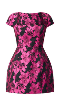 ELLIATT Holly Short Sleeve Mini Dress in pink black - women's dress - view 5