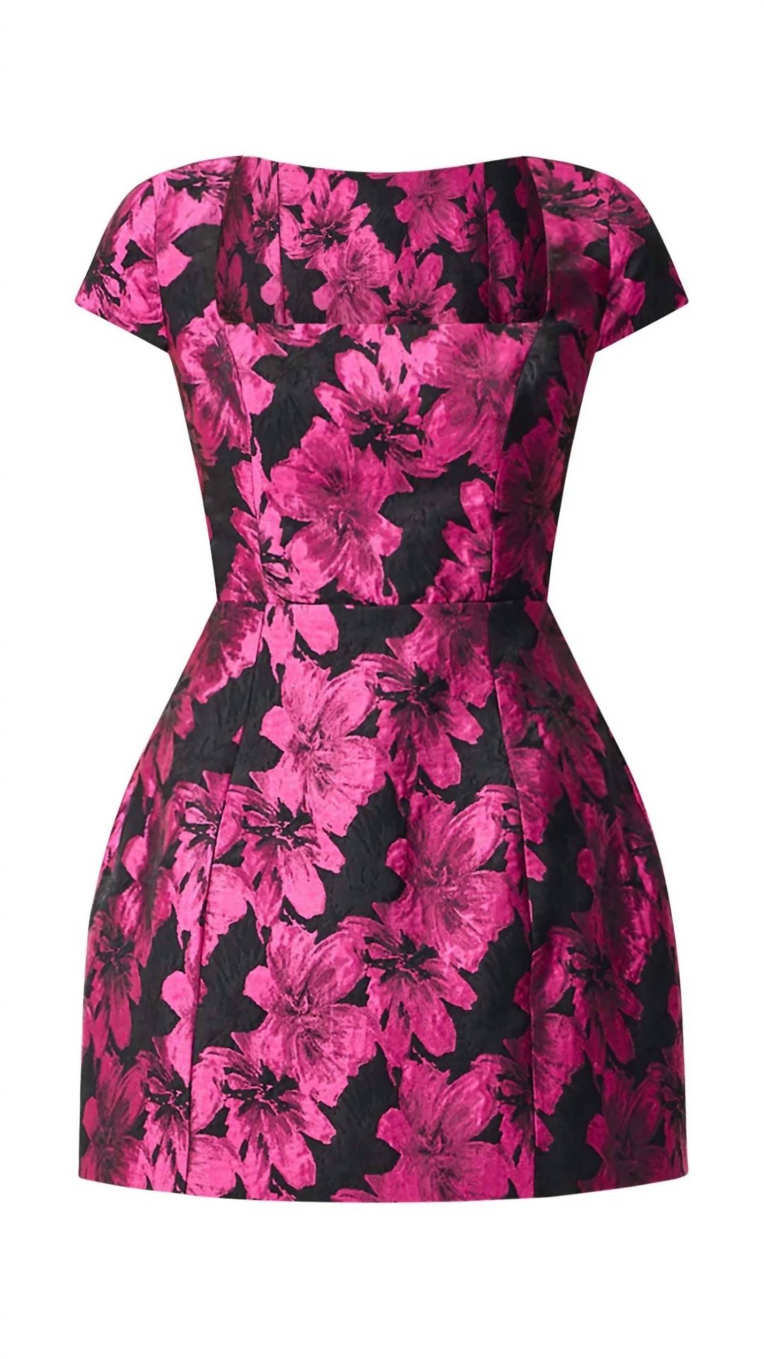 ELLIATT Holly Short Sleeve Mini Dress in pink black - women's dress - view 5