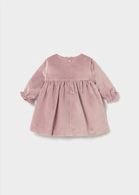 Mayoral Baby's Velvet Dress in pink - kids' dress - detail view