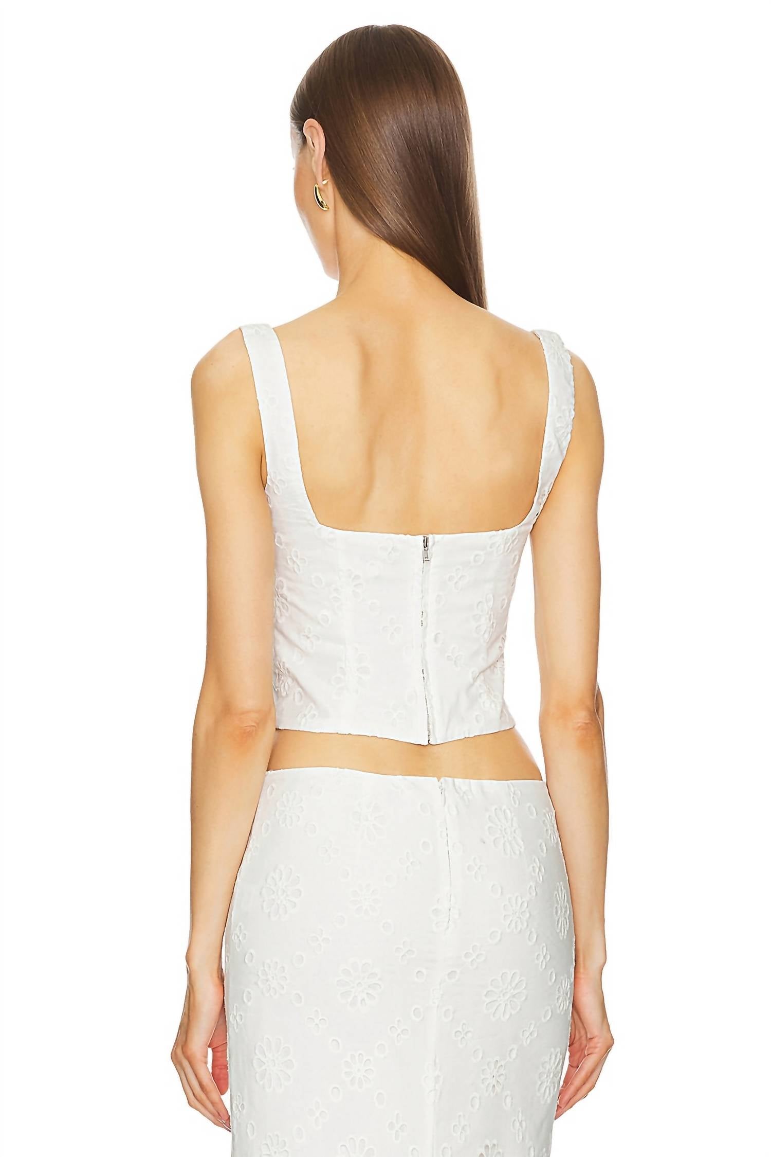 Helsa - Eyelet Corset Top