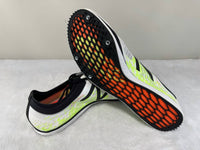 New Balance Men's Spiked Running Track Shoes in white green black - men's shoe - detail view