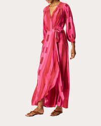 Natalie Martin - Kate Silk Print Long Sleeve Dress