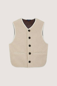 soeur Fusil Faux Fur Jacket in ecru - women's jacket - detail view