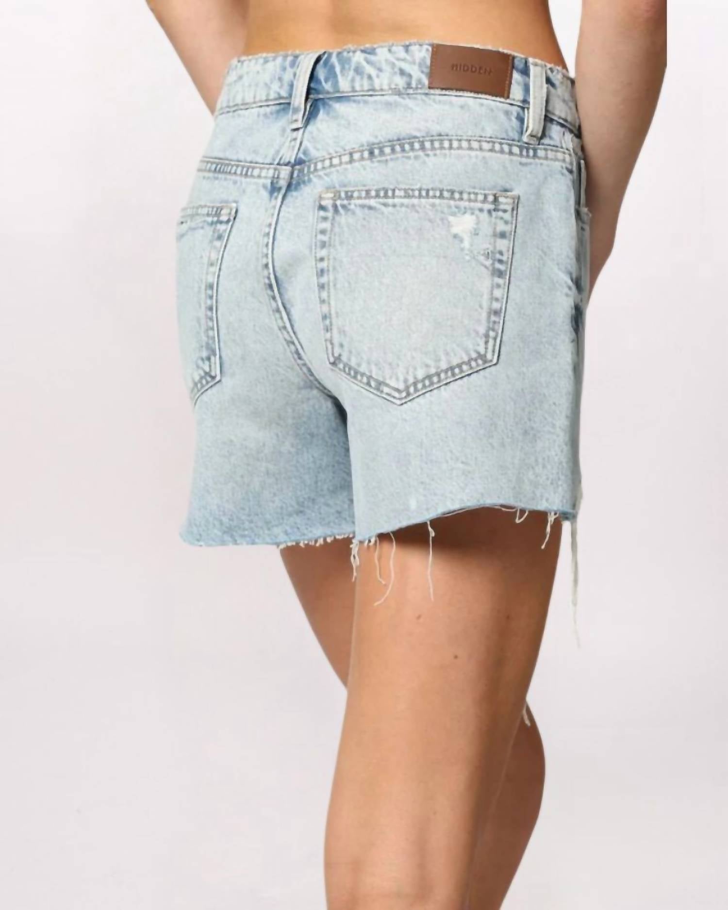 Hidden - Hi-rise Side Slit Mom Short
