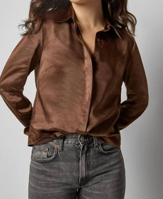 Lilla P - Satin Button Down Top