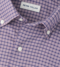 PETER MILLAR Petaluma Performance Twill Sport Shirt in parisian fig - men's shirt - alternate view