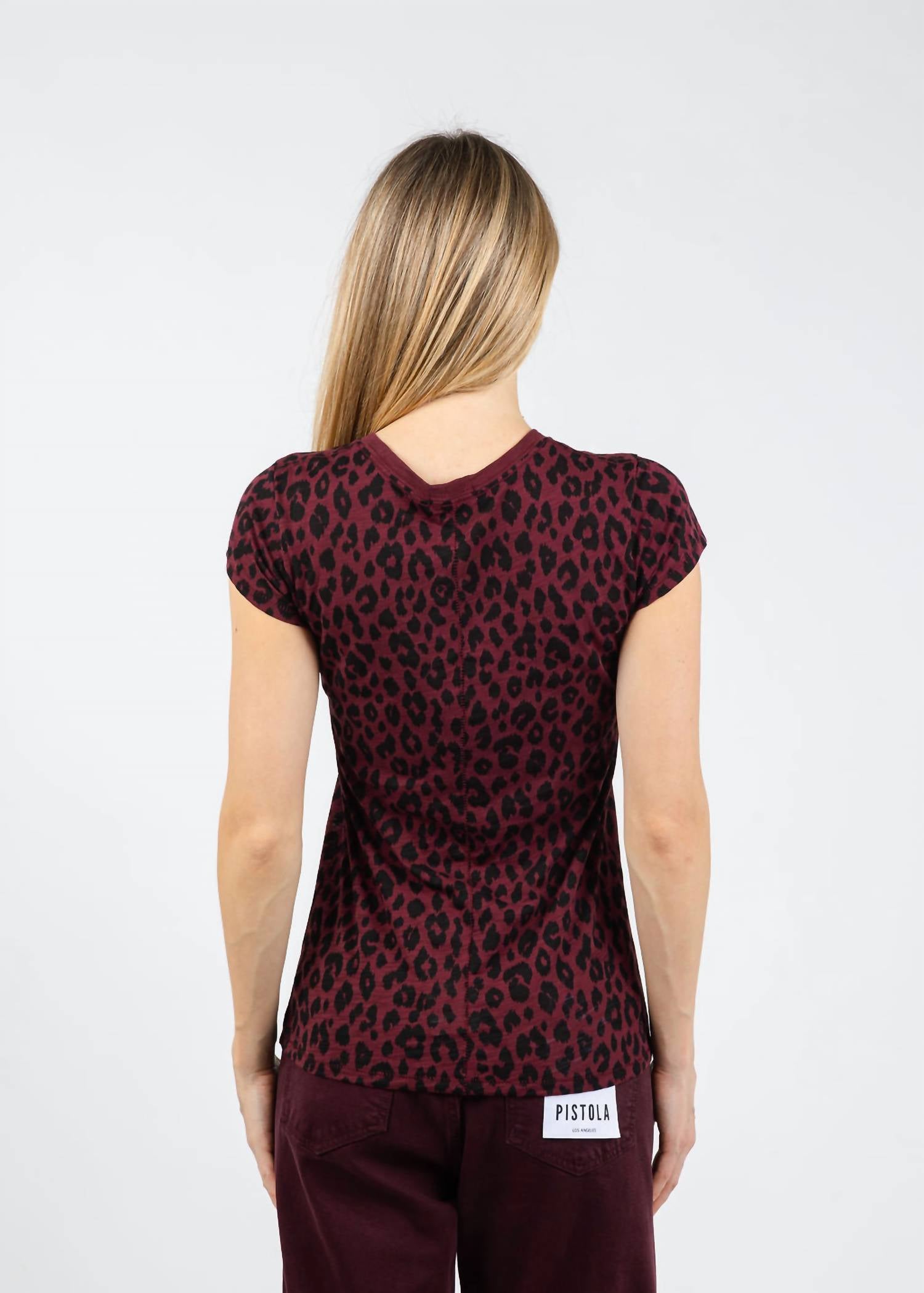 Goldie - Leopard Fauve Ringer Tee