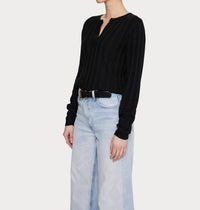 Amanda Maria - Cashmere Blend Ribbed V Sweater