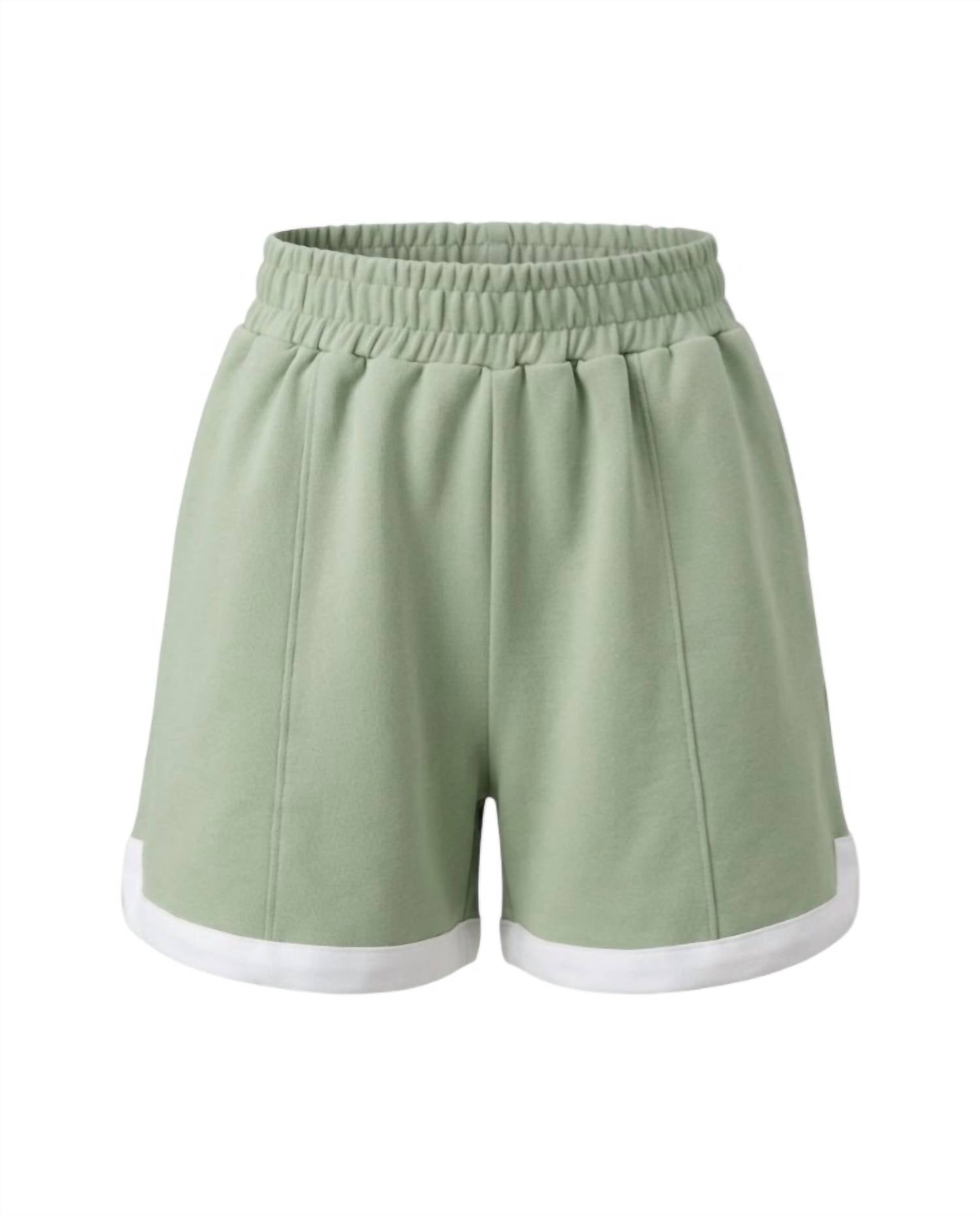 Simply Southern Women's Cozy Lounge Shorts in sage - women's shorts