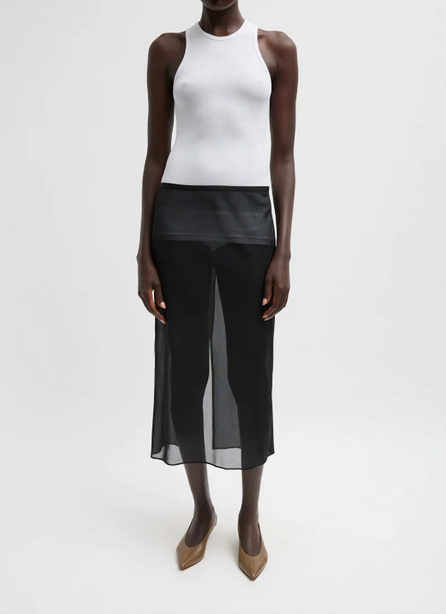 Tibi - Sheer Gauze Maxi Pencil Skirt