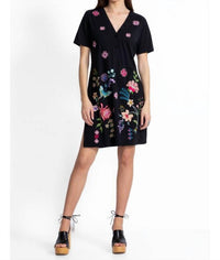 Johnny Was - Button Neck Knit Dress Maureen Plus