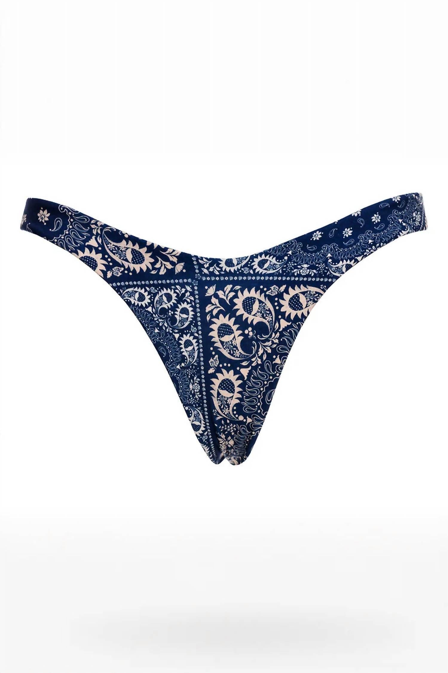 AGUA BENDITA Avy Atma Reversible Bikini Bottom in blue - women's swimwear - view 5