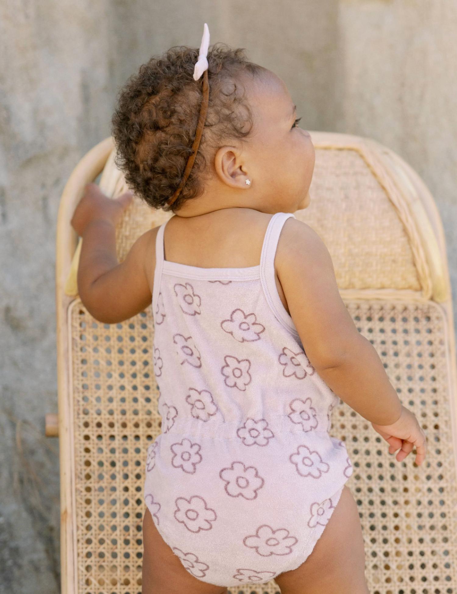 Quincy Mae - Girls' Terry Cinch Romper