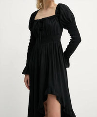 Sleeper - Juliette Shirred Asymmetric Dress