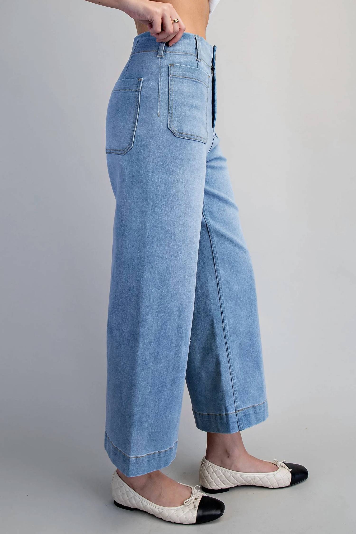 Ee:Some - Straight Leg Denim Pants