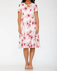 Orchid Bloom - Cotton Blend Swing Dress